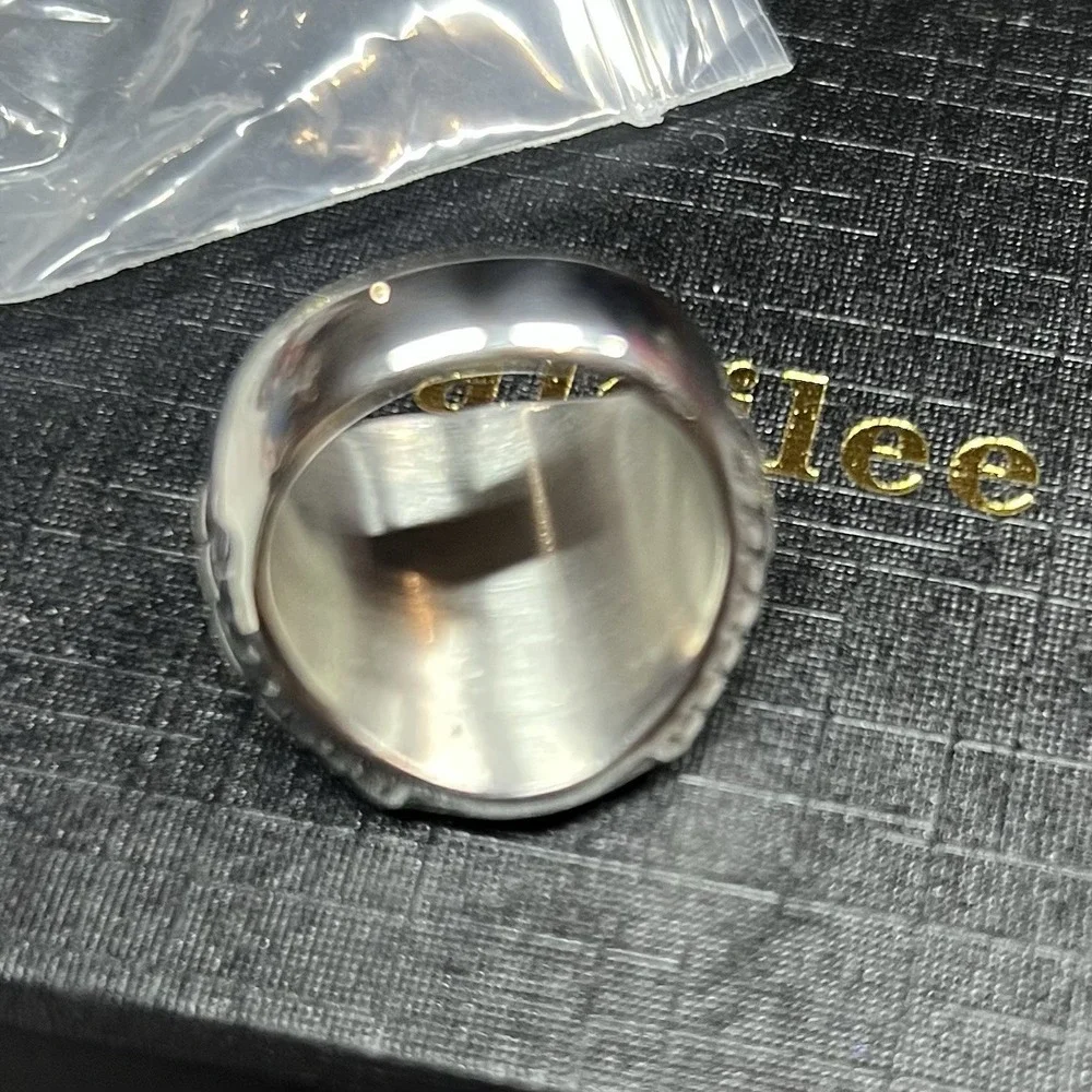 Oaldilee Cross Ring for Men Stainless Steel Celtic Knot Ring Retro Size 7 NIB‎